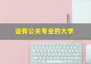 设有公关专业的大学