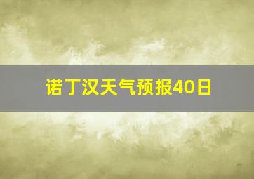 诺丁汉天气预报40日