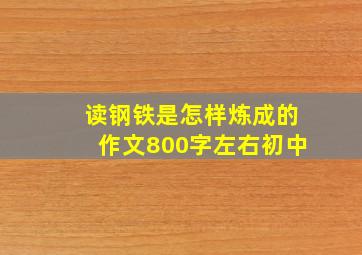 读钢铁是怎样炼成的作文800字左右初中