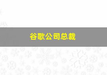 谷歌公司总裁