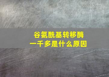 谷氨酰基转移酶一千多是什么原因