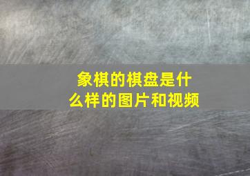 象棋的棋盘是什么样的图片和视频