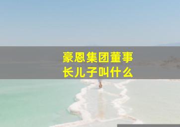 豪恩集团董事长儿子叫什么