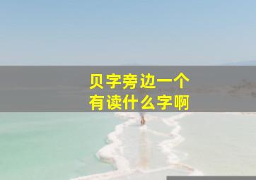 贝字旁边一个有读什么字啊