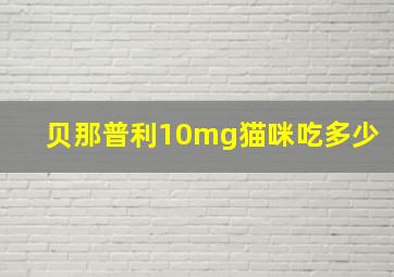 贝那普利10mg猫咪吃多少