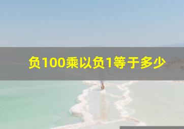 负100乘以负1等于多少