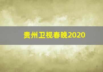 贵州卫视春晚2020