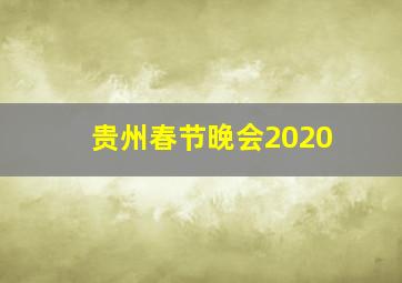 贵州春节晚会2020