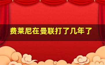 费莱尼在曼联打了几年了