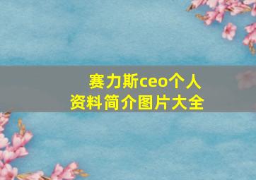 赛力斯ceo个人资料简介图片大全