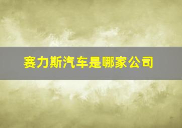 赛力斯汽车是哪家公司