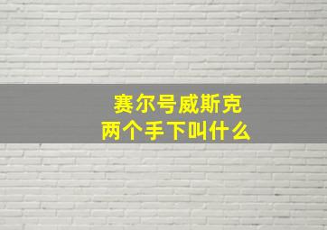 赛尔号威斯克两个手下叫什么