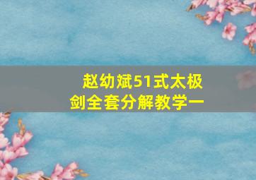 赵幼斌51式太极剑全套分解教学一