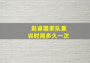 赵睿国家队集训时间多久一次