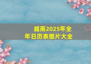 越南2025年全年日历表图片大全