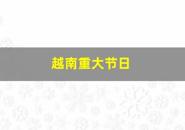 越南重大节日