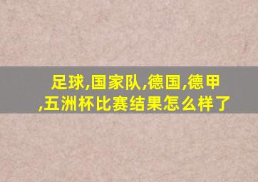 足球,国家队,德国,德甲,五洲杯比赛结果怎么样了