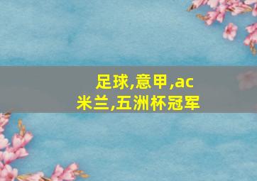 足球,意甲,ac米兰,五洲杯冠军