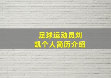 足球运动员刘凯个人简历介绍