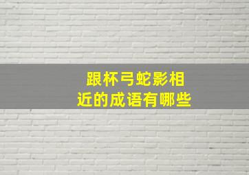 跟杯弓蛇影相近的成语有哪些