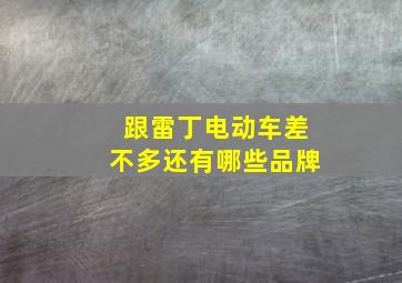 跟雷丁电动车差不多还有哪些品牌