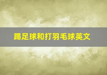 踢足球和打羽毛球英文