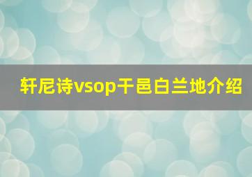 轩尼诗vsop干邑白兰地介绍