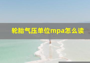 轮胎气压单位mpa怎么读