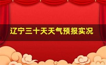 辽宁三十天天气预报实况