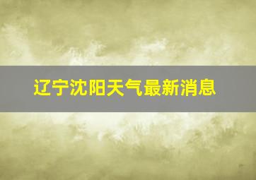 辽宁沈阳天气最新消息