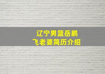 辽宁男篮岳鹏飞老婆简历介绍