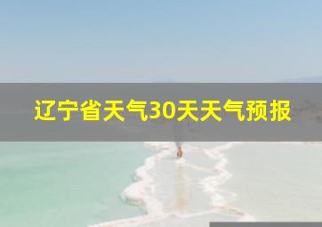 辽宁省天气30天天气预报