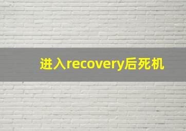 进入recovery后死机