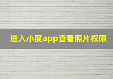 进入小度app查看照片权限