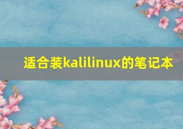 适合装kalilinux的笔记本