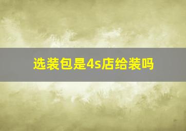 选装包是4s店给装吗