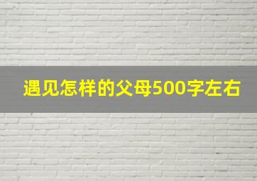 遇见怎样的父母500字左右