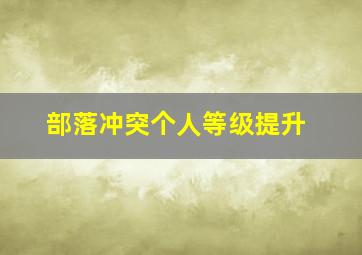 部落冲突个人等级提升