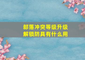 部落冲突等级升级解锁防具有什么用