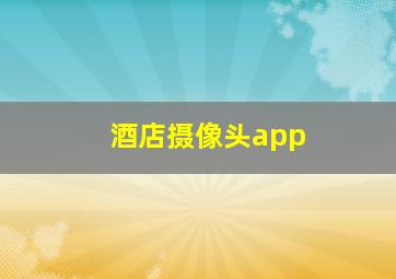 酒店摄像头app