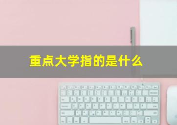 重点大学指的是什么