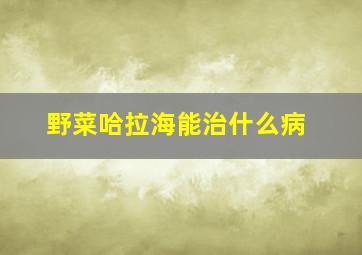 野菜哈拉海能治什么病