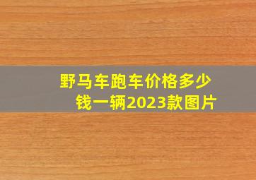 野马车跑车价格多少钱一辆2023款图片