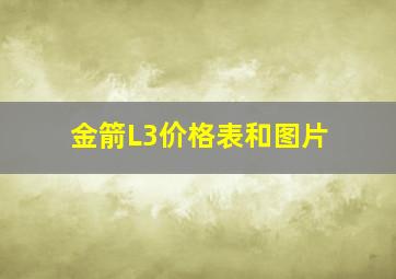 金箭L3价格表和图片