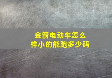 金箭电动车怎么样小的能跑多少码