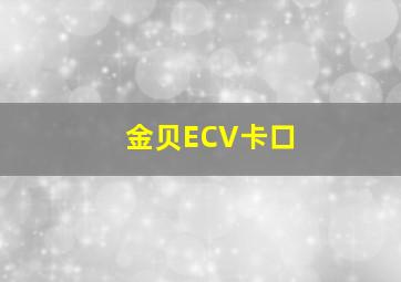 金贝ECV卡口