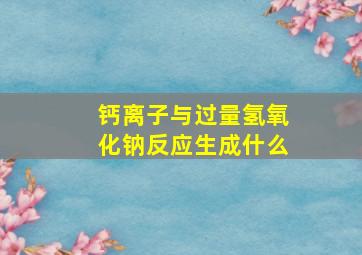 钙离子与过量氢氧化钠反应生成什么