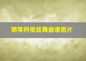 钢琴阿根廷舞曲谱图片