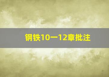 钢铁10一12章批注