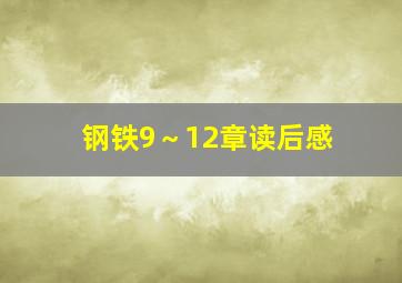 钢铁9～12章读后感